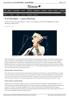 6 of the Best – Laura Marling | Nouse