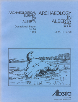 Archaeology in Alberta 1978