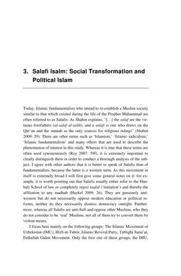 Social Transformation and Political Islam