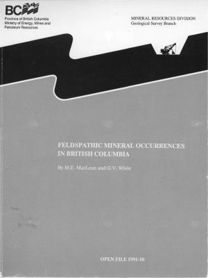 Feldspathic Mineral Occurrences in British Columbia