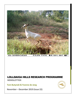 Lolldaiga Hills Research Programme