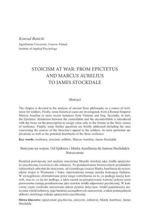 Stoicism at War: from Epictetus and Marcus Aurelius to James Stockdale
