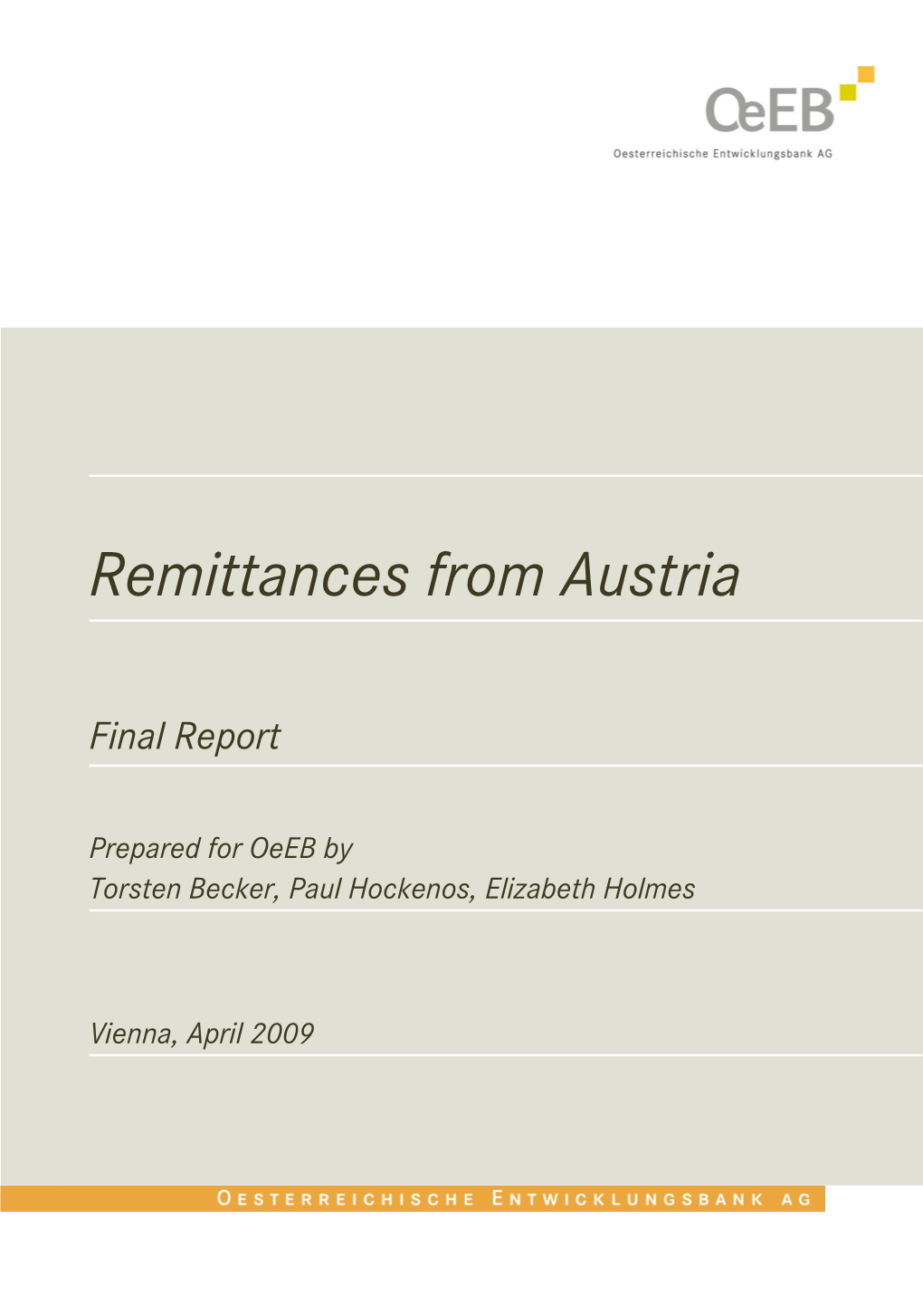 Remittances from Austria