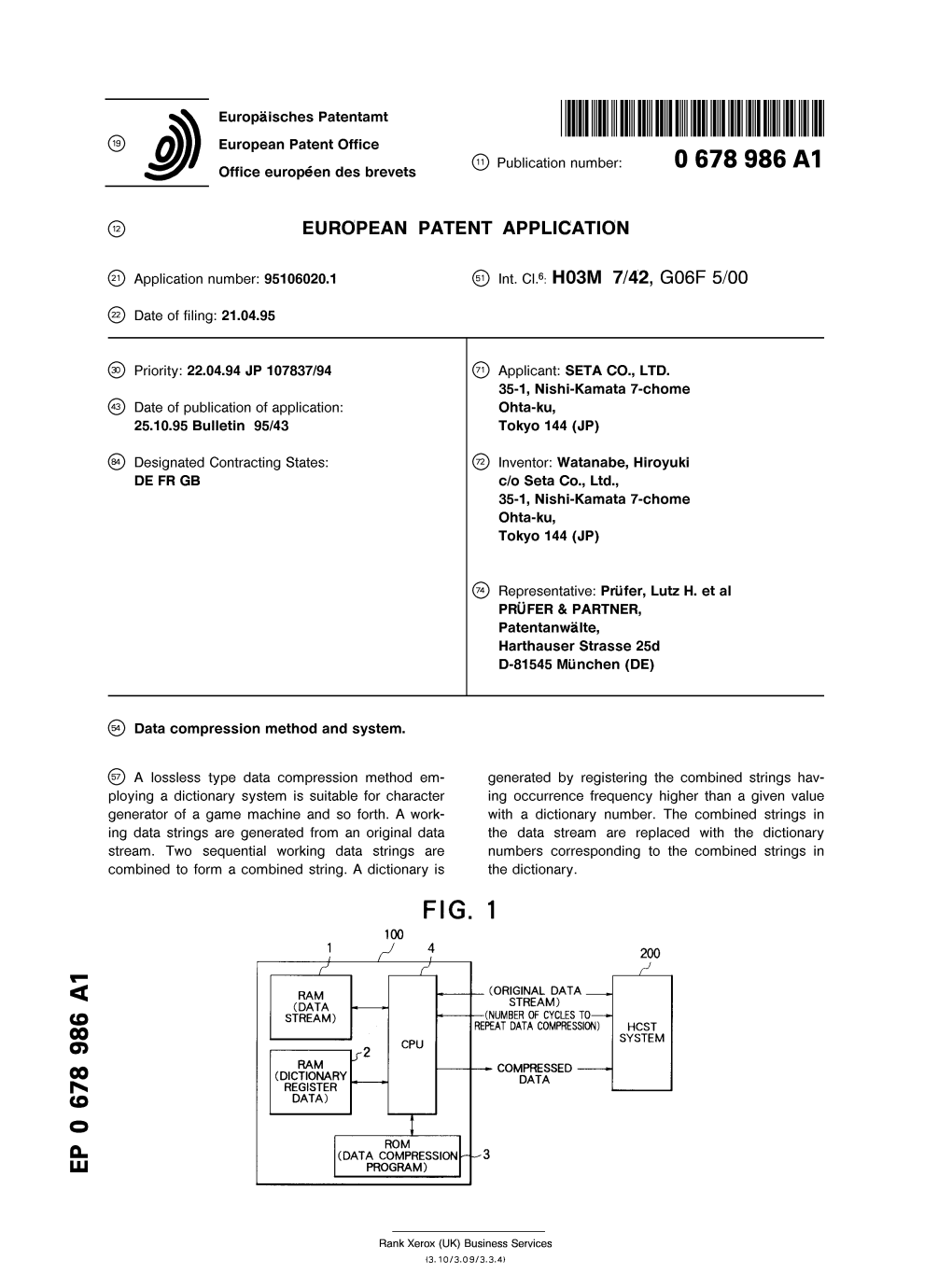 Data Compression Method and System