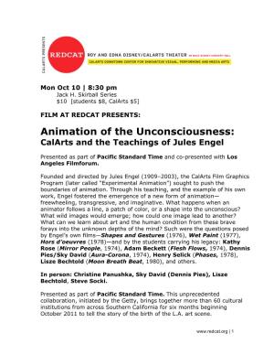 Animation of the Unconsciousness: Calarts and the Teachings of Jules Engel