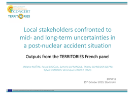 And Long-Term Uncertainties in a Post-Nuclear Accident Situation