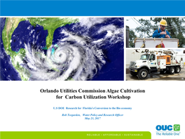 Orlando Utilities Commission Algae Cultivation for Carbon Cultivation