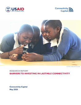 Research Report Barriers to Investing in Last-Mile Connectivity