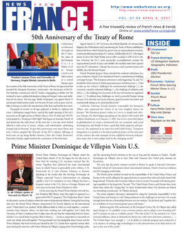 Prime Minister Dominique De Villepin Visits US