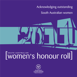 2011 SA Women's Honour Roll