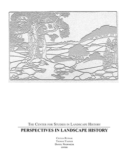 Perspectives in Landscape History