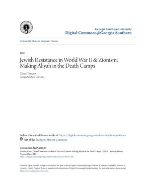 Jewish Resistance in World War II & Zionism: Making Aliyah in the Death
