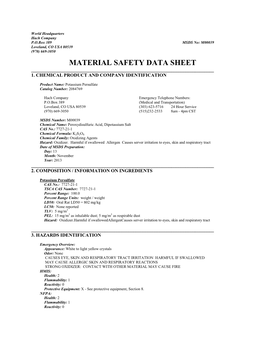 Material Safety Data Sheet ______1