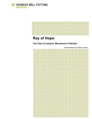 Ray of Hope: the Case of Lawyers' Movement in Pakistan