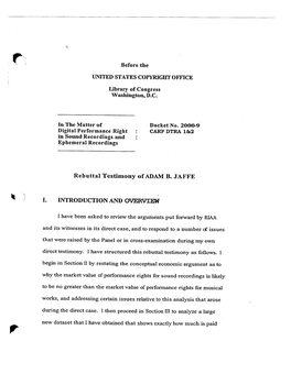 Adam B. Jaffe Written Rebuttal Testimony 2000-9