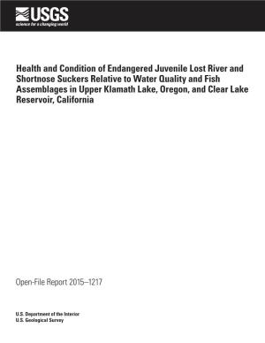Health and Condition of Endangered Juvenile Lost River and Shortnose