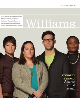 Against Sexual Assault Ending Sexual Assault at Williams Is Truly a Community-Wide Effort