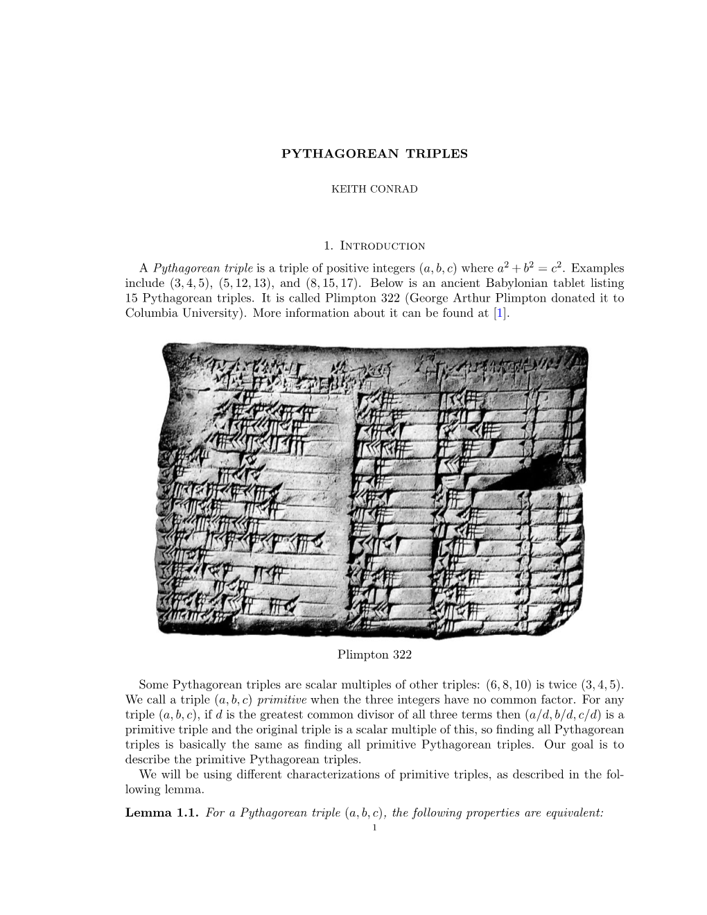 Pythagorean Triples