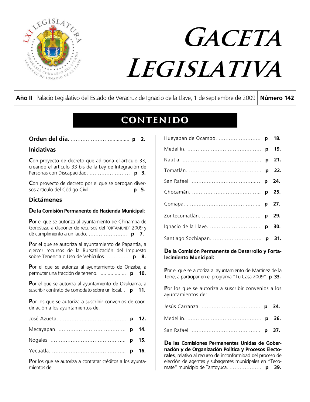 Gaceta Legislativa