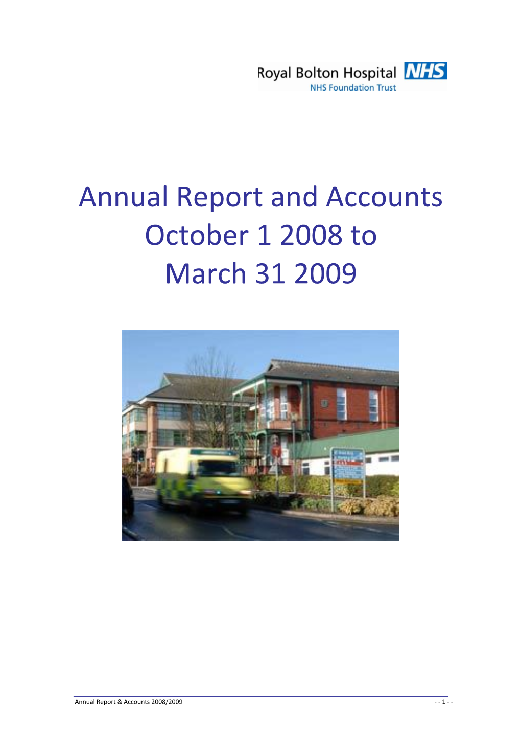 Annual Report 2008-2009 Oct 08