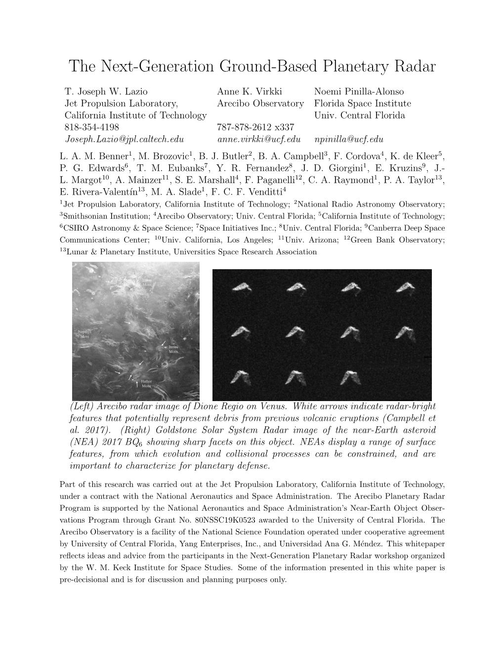 The Next-Generation Ground-Based Planetary Radar