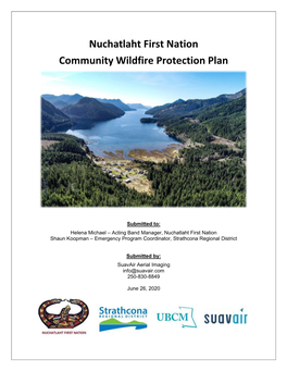 Community Wildfire Protection Plan – Nuchatlaht First Nation