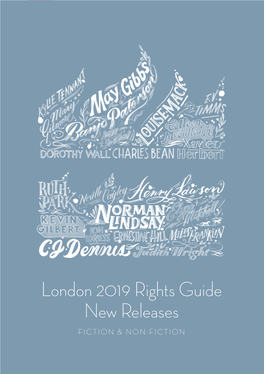 London 2019 Rights Guide New Releases FICTION & NON-FICTION CONTENTS