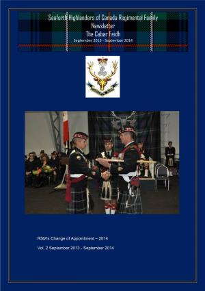 CABAR FEIDH Seaforth Highlanders of Canada Regimental Family