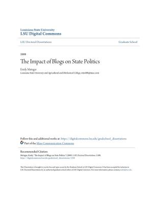 The Impact of Blogs on State Politics
