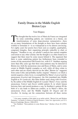 Family Drama in the Middle English Breton Lays