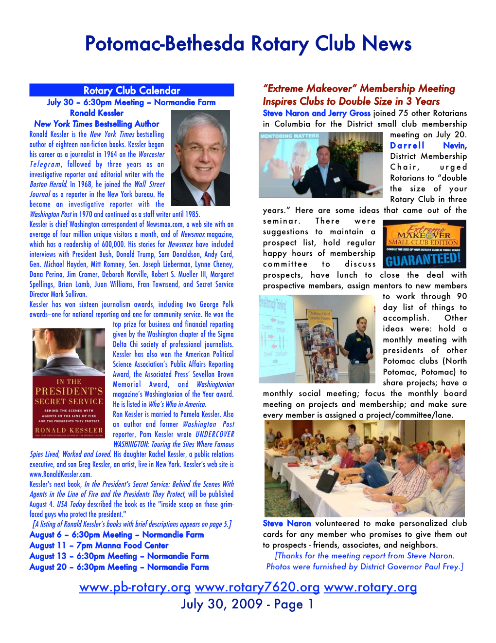 Potomac-Bethesda Rotary Club News