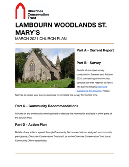 Lambourn Woodlands Church Plan