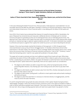 1 Testimony Before the U.S.-China Economic and Security Review Commission Hearing on “China's Quest for Capital: Motivations