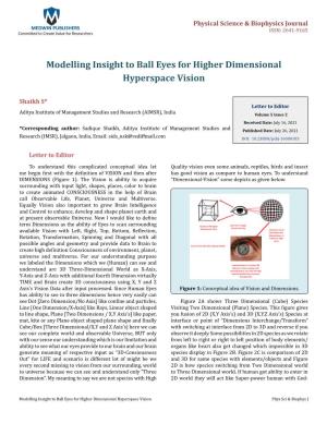 Modelling Insight to Ball Eyes for Higher Dimensional Hyperspace Vision