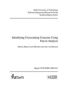 Identifying Crosscutting Concerns Using Fan-In Analysis