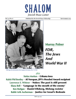 FDR, the Jews and World War II