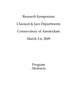 Symposium Guide 2009 - 2