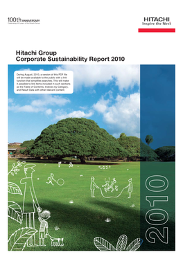 Hitachi Group Corporate Sustainability Report 2010