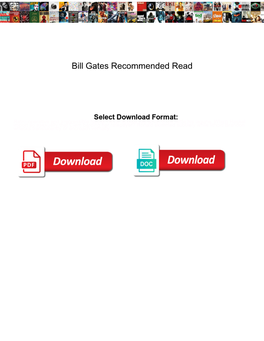Bill Gates Recommended Read
