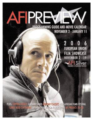 AFI PREVIEW Is Published by the American Film Institute