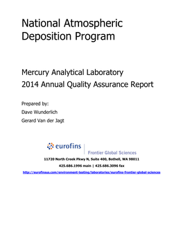 2014 Annual Quality Assurance Report