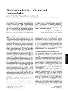 Mccully-The Mitochondrial KATP Channel and Cardioprotection