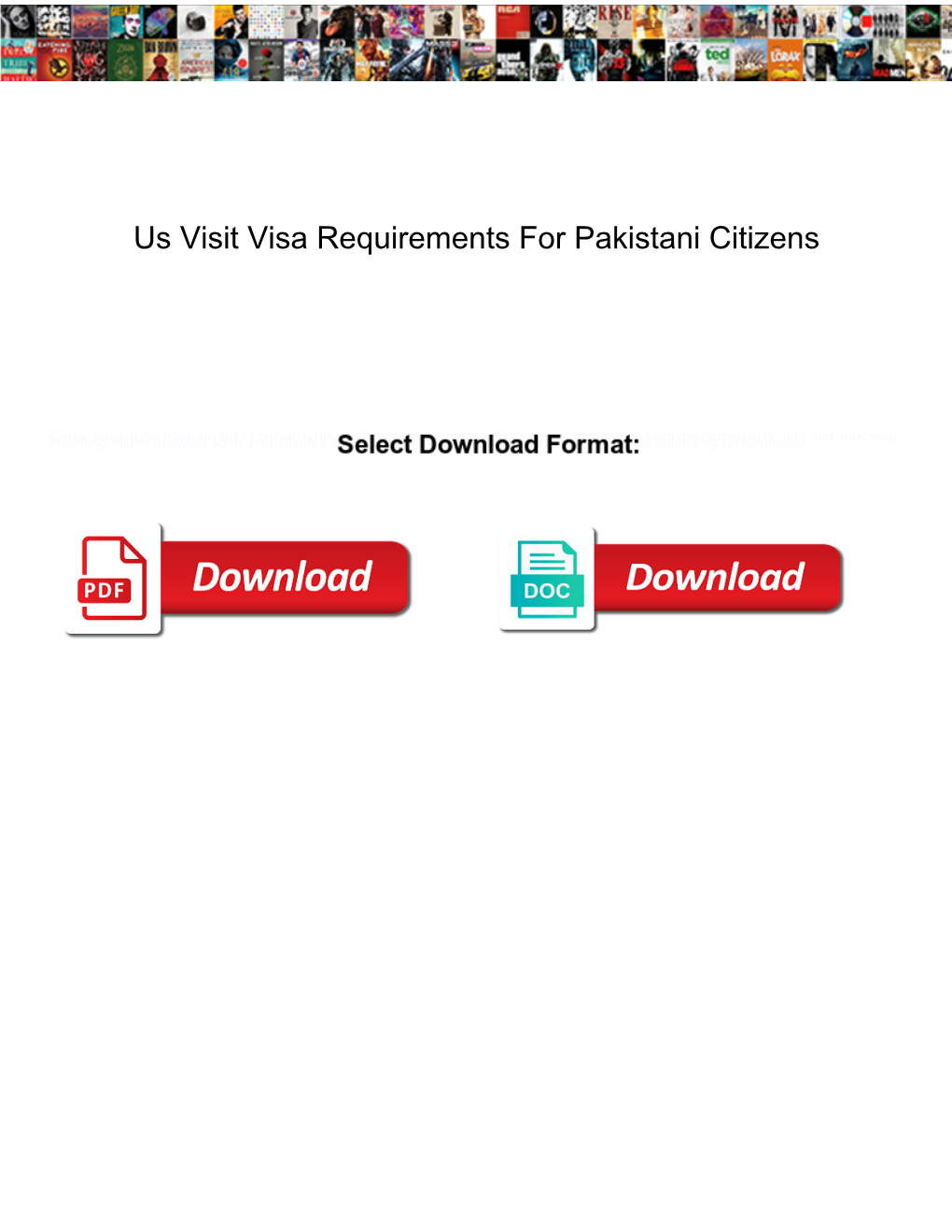 Us Visit Visa Requirements for Pakistani Citizens