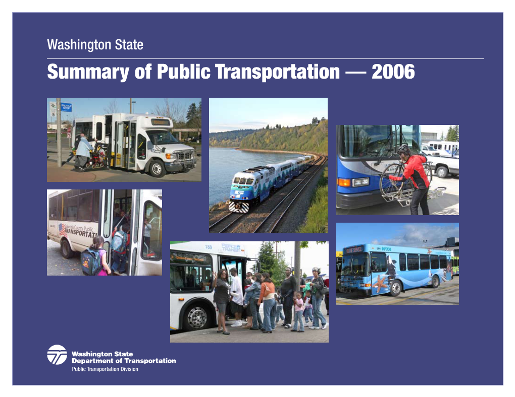 Washington State Summary of Public Transportation — 2006