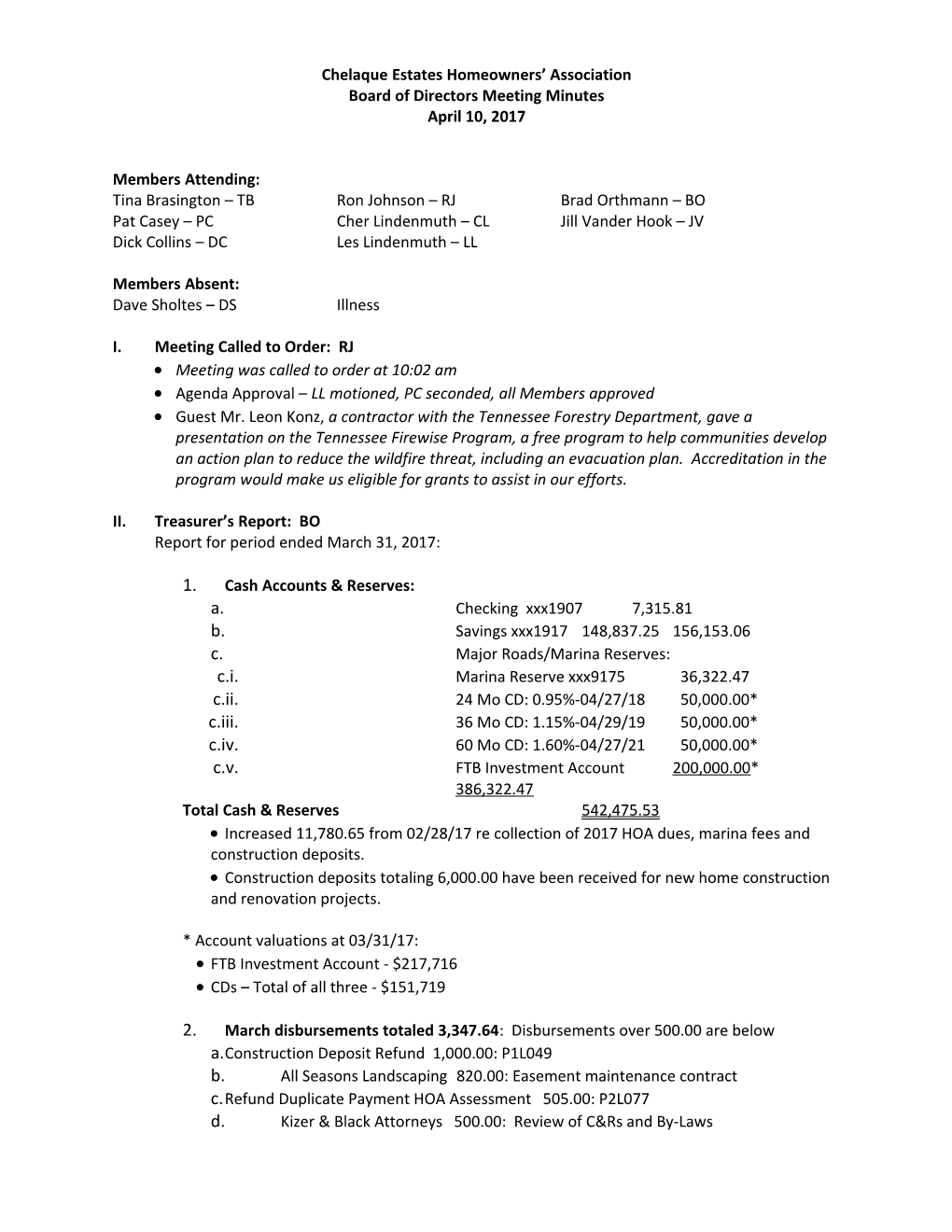 Chelaque Estates Homeowners Association