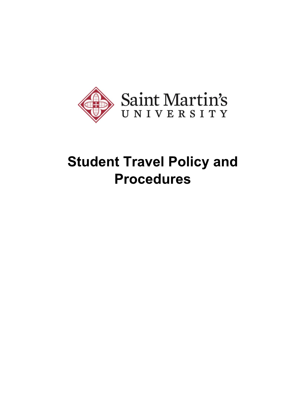 Student Travel Policy and Procedures