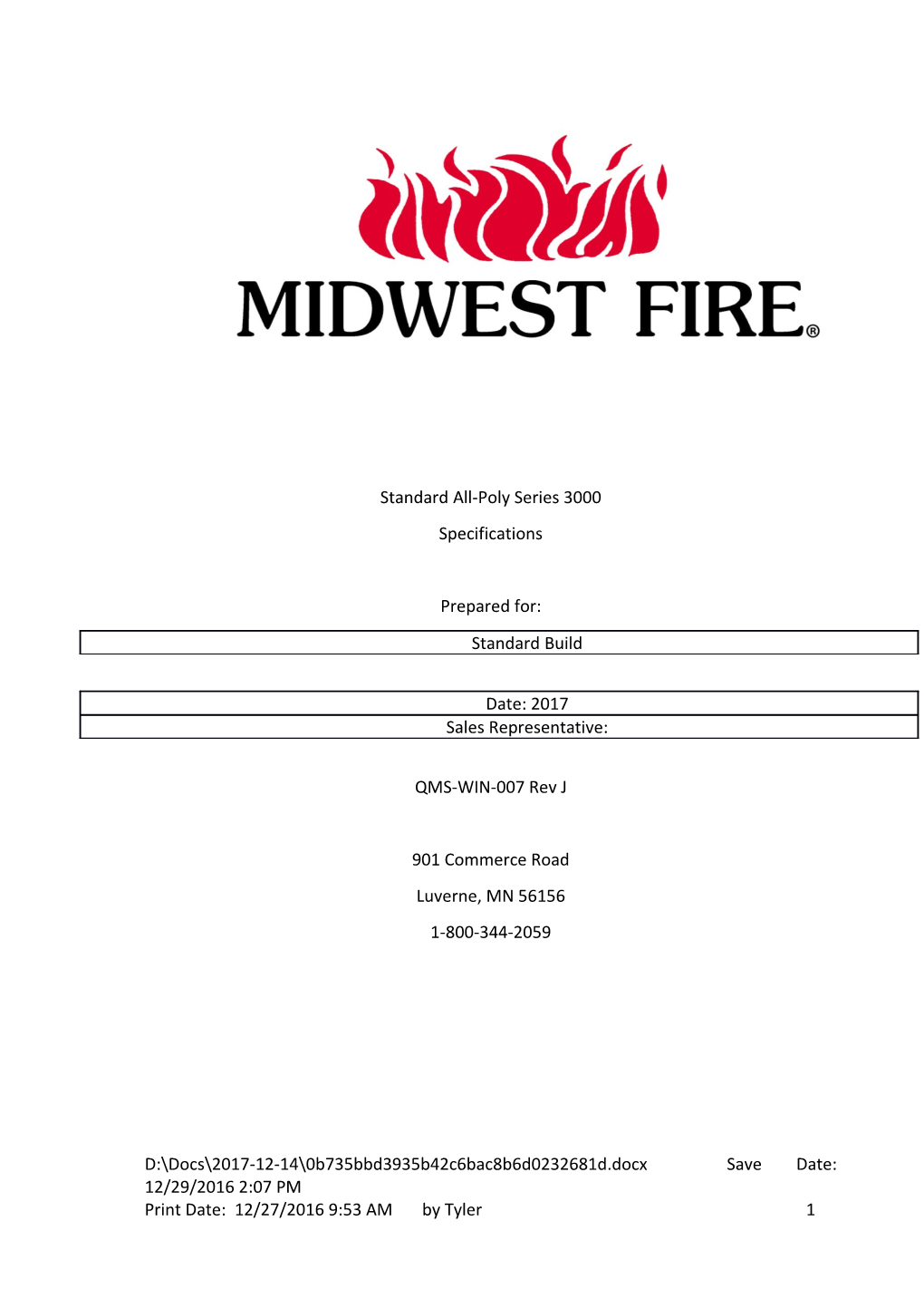 All-Poly Series Tanker-Pumper Specifications T2