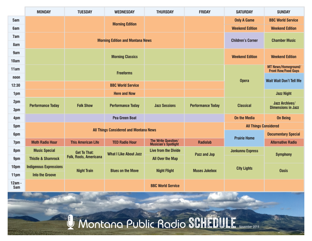 Schedule November 2014 New New Schedule