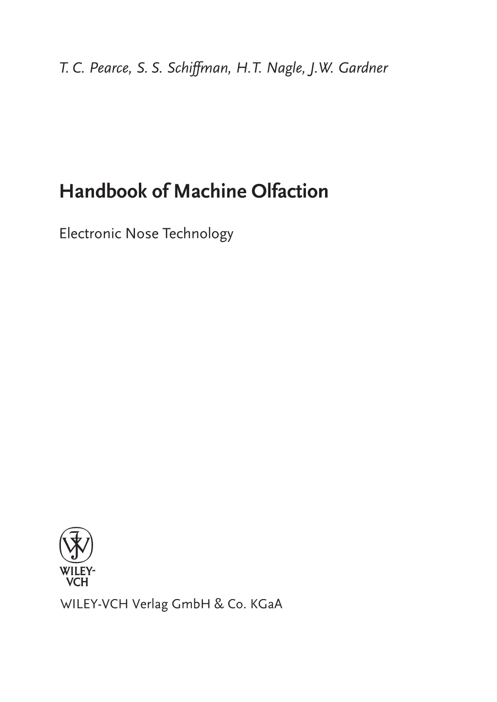 Handbook of Machine Olfaction