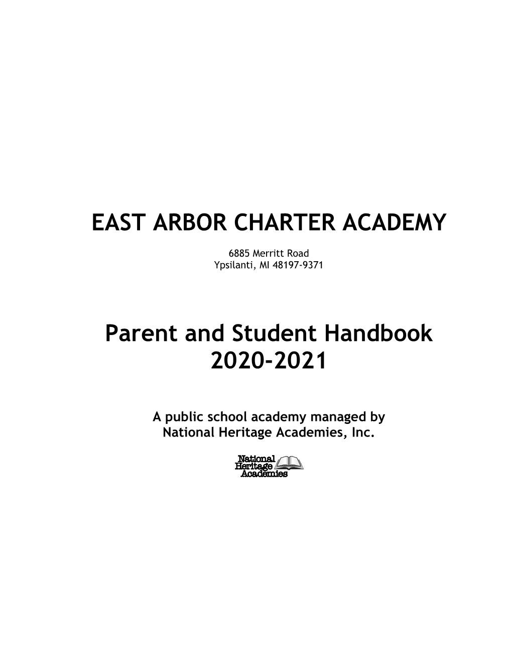 Parent and Student Handbook 2020-2021